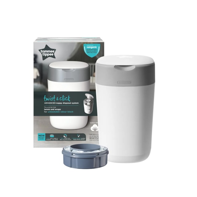Lixeira De Descarte De Fraldas Twist And Click Branca Tommee Tippee - 85101501 Lixeira De Descarte De Fraldas Twist And Click Branca Tommee Tippee - 85101501