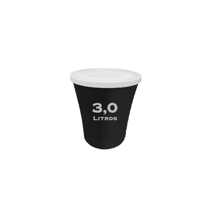 Lixeira furacão utilidades - Black 3L