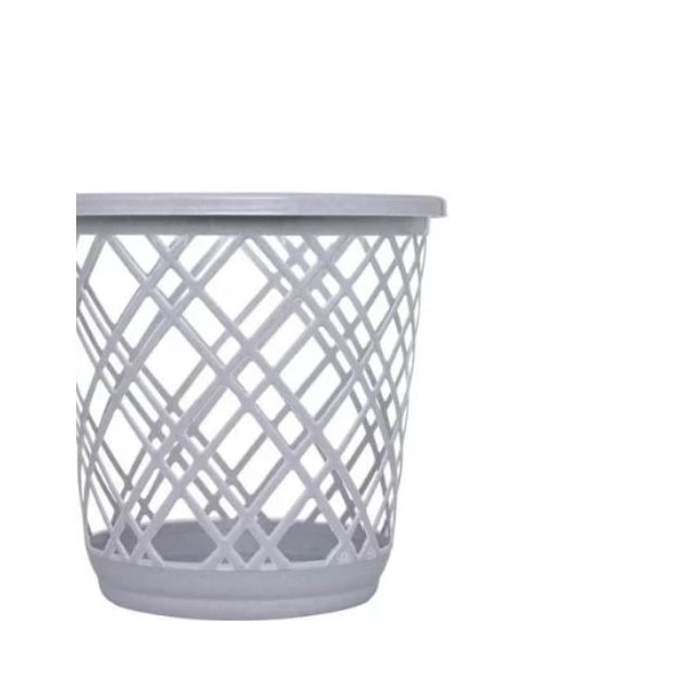 Lixeira Plástica Telada sem Tampa 10 Litros Cinza - JAGUAR Lixeira Plástica Telada sem Tampa 10 Litros Cinza - JAGUAR
