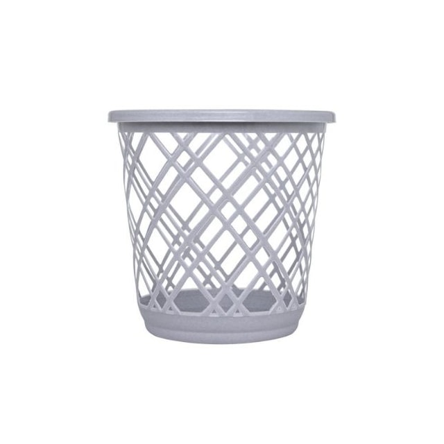 Lixeira Plástica Telada sem Tampa 10 Litros Cinza - JAGUAR Lixeira Plástica Telada sem Tampa 10 Litros Cinza - JAGUAR