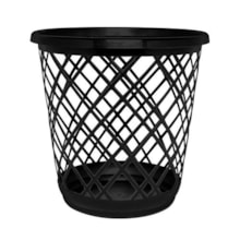 Lixeira Plástica Telada sem Tampa 10 Litros Preta - JAGUAR Lixeira Plástica Telada sem Tampa 10 Litros Preta - JAGUAR