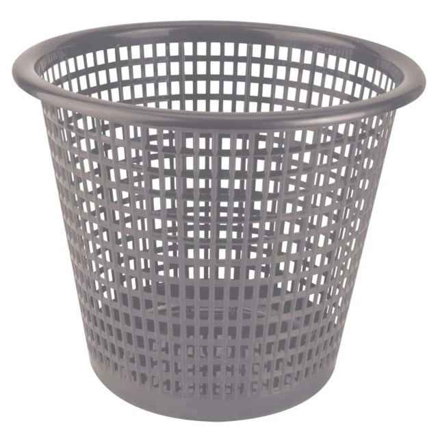 Lixeira Plástica Vazada 10 Litros Cinza Grafite - MOR Lixeira Plástica Vazada 10 Litros Cinza Grafite - MOR