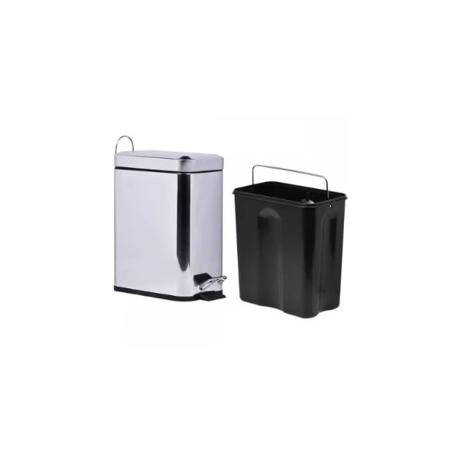 Lixeira Retangular Slim Aço Inox 5L - KALA