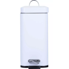 Lixeira Retangular Slim Ferro Branca 5 Litros - KALA Lixeira Retangular Slim Ferro Branca 5 Litros - KALA