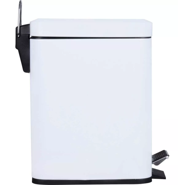 Lixeira Retangular Slim Ferro Branca 5 Litros - KALA Lixeira Retangular Slim Ferro Branca 5 Litros - KALA