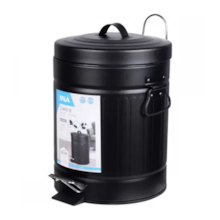 Lixeira Retro Preta 5 Litros - KALA Lixeira Retro Preta 5 Litros - KALA