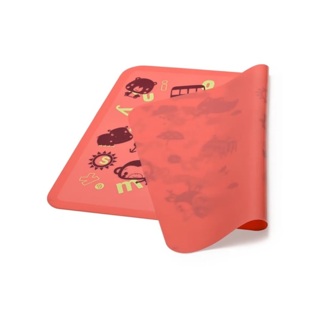 Lugar Americano de Silicone Estampado Yummy! Fisher-Price Coral Lugar Americano de Silicone Estampado Yummy! Fisher-Price Coral