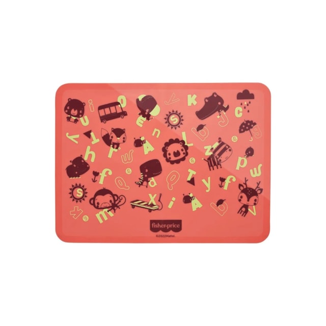 Lugar Americano de Silicone Estampado Yummy! Fisher-Price Coral Lugar Americano de Silicone Estampado Yummy! Fisher-Price Coral
