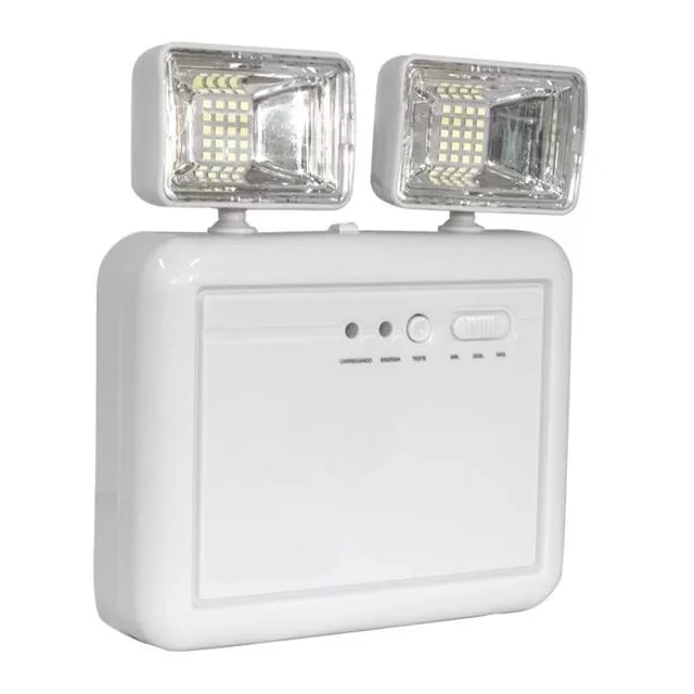 Luminária de Emergência 2 Faróis 8w - Empalux