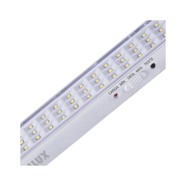 Luminária de Emergência Bat 4W 60 LEDS 6500K Branca - DILUX Luminária de Emergência Bat 4W 60 LEDS 6500K Branca - DILUX
