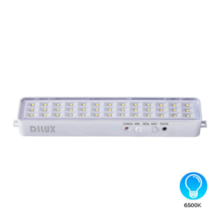 Luminária de Emergência Bat 4W 60 LEDS 6500K Branca - DILUX Luminária de Emergência Bat 4W 60 LEDS 6500K Branca - DILUX