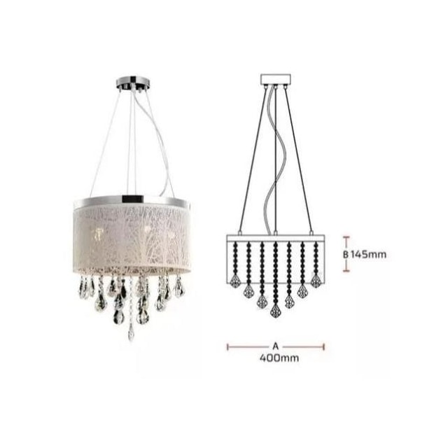 Lustre Duquesa Florestta 5 x G9 Branco Fosco - AVANT Lustre Duquesa Florestta 5 x G9 Branco Fosco - AVANT