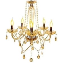 Lustre Pendente Baronesa Champagne 5 x E14 - AVANT Lustre Pendente Baronesa Champagne 5 x E14 - AVANT