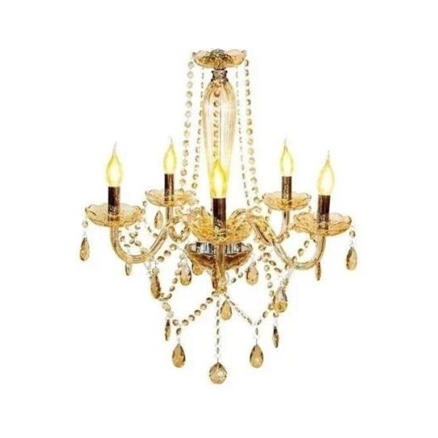 Lustre Pendente Baronesa Champagne 5 x E14 - AVANT Lustre Pendente Baronesa Champagne 5 x E14 - AVANT
