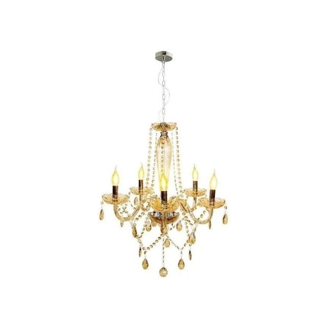 Lustre Pendente Baronesa Champagne 5 x E14 - AVANT Lustre Pendente Baronesa Champagne 5 x E14 - AVANT