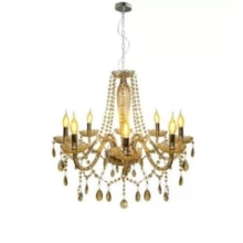 Lustre Pendente Baronesa Champagne 8 x E14 - AVANT Lustre Pendente Baronesa Champagne 8 x E14 - AVANT