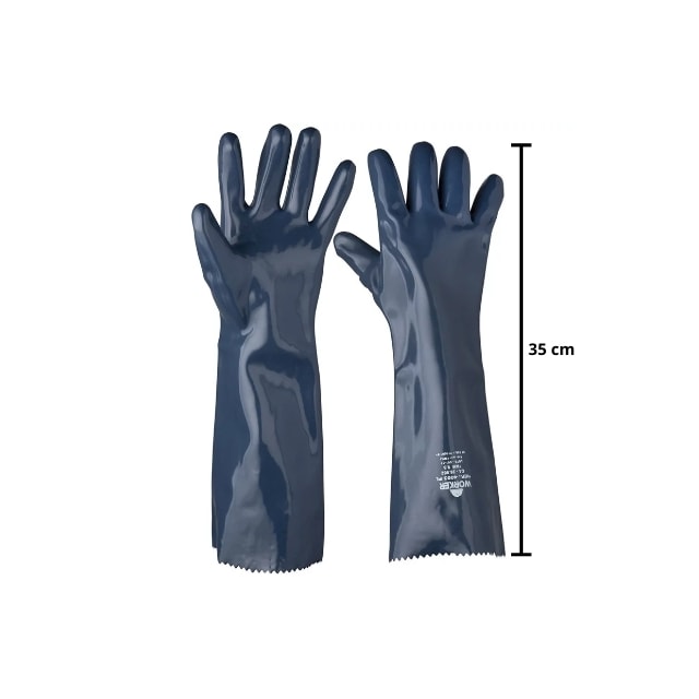 Luva PVC sem Forro 35cm - Worker  Luva PVC sem Forro 35cm - Worker