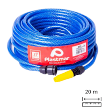 Mangueira de Jardim SuperEco Trançada 20M Azul - PLASTMAR
