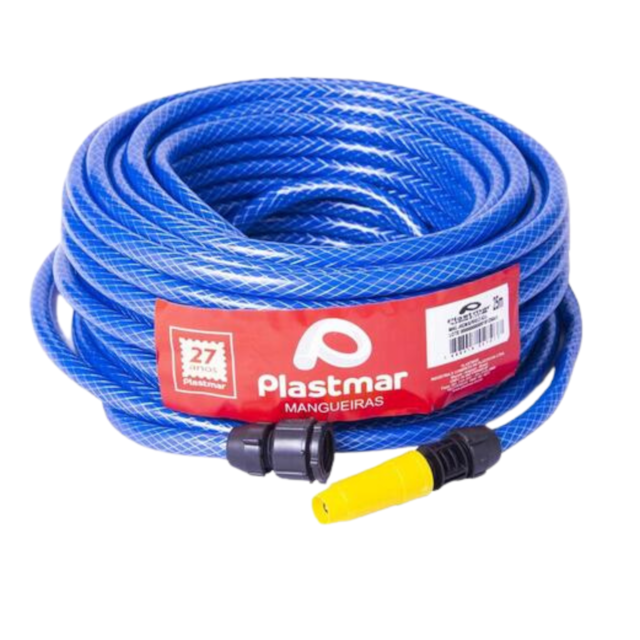 Mangueira de Jardim SuperEco Trançada 30M Azul - PLASTMAR