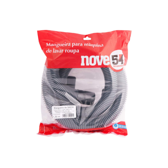 Mangueira PVC Entrelaçada para Máquina de Lavar 1,40M - NOVE54 Mangueira PVC Entrelaçada para Máquina de Lavar 1,40M - NOVE54