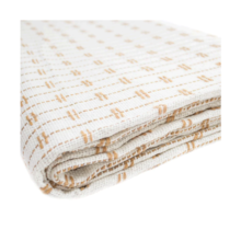 Manta  Algodão Casal  Bege com Caramelo - Força do Querer Manta  Algodão Casal  Bege com Caramelo - Força do Querer