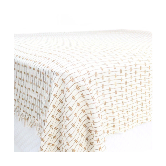 Manta  Algodão Casal  Bege com Caramelo - Força do Querer Manta  Algodão Casal  Bege com Caramelo - Força do Querer