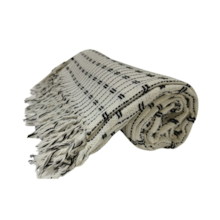 Manta Casal Força Do Querer Bege com Preto Manta Casal Força Do Querer Bege com Preto