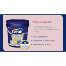 Manta Liquida Impermeabilizante Sol e Chuva 18kg - CORAL Manta Liquida Impermeabilizante Sol e Chuva 18kg - CORAL