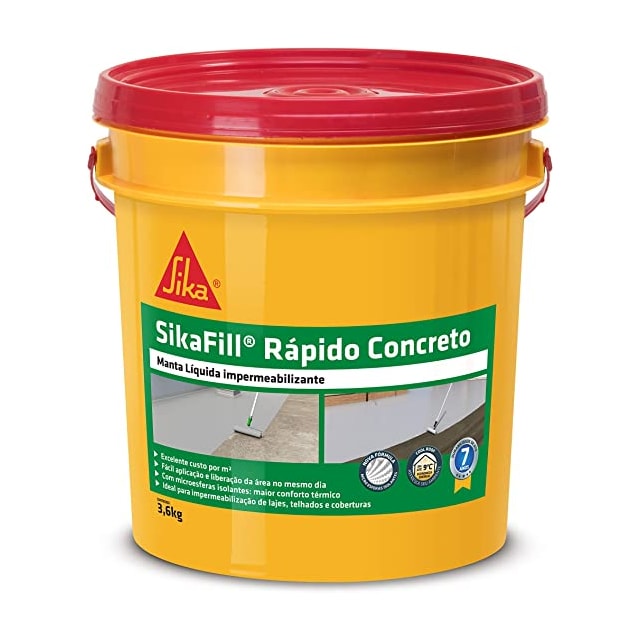 Manta Líquida Sikafill Rápido Concreto Galão 3,6 Litros - SIKA Manta Líquida Sikafill Rápido Concreto Galão 3,6 Litros - SIKA