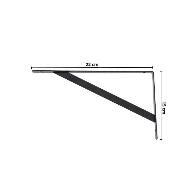 Mão Francesa Leve 22cm Preta - BRASFORMA