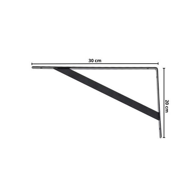 Mão Francesa Pesada 30cm Preta - BRASFORMA Mão Francesa Pesada 30cm Preta - BRASFORMA