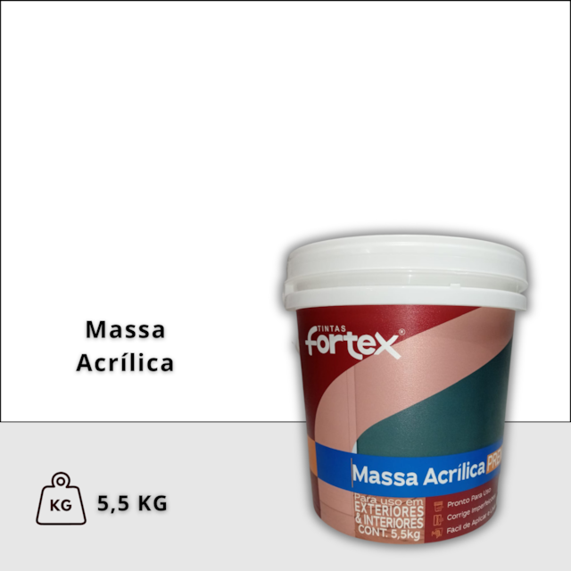 Massa Acrílica 5,5Kg - Fortex Massa Acrílica 5,5Kg - Fortex