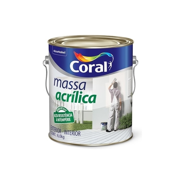 Massa Acrílica 6kg Branca - Coral 