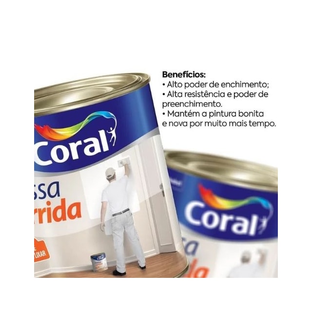 Massa Corrida 1,5kg Branco - Coral 