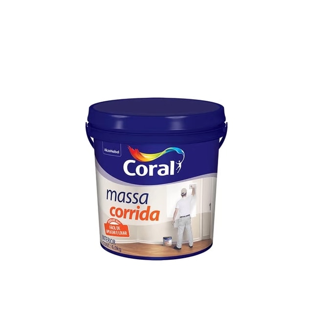 Massa Corrida 6kg Branco - Coral 