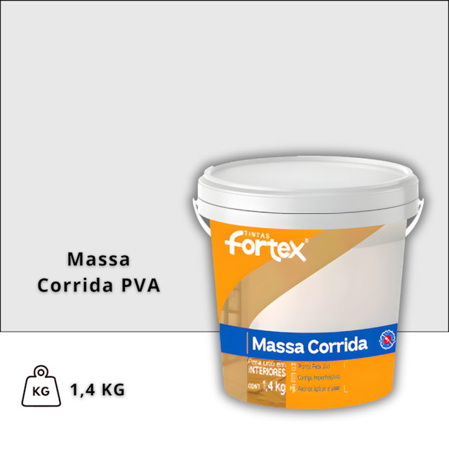 Massa Corrida PVA 1,4Kg - Fortex Massa Corrida PVA 1,4Kg - Fortex