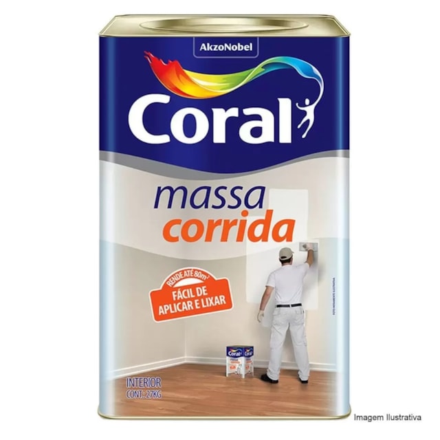 Massa Corrida PVA 25Kg Branca - Coral Massa Corrida PVA 25Kg Branca - Coral