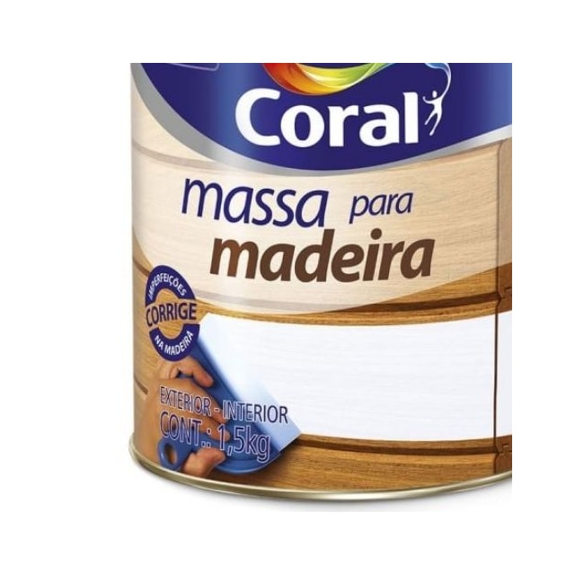 Massa para Madeira Branca 1,5kg - Coral