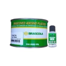 Massa Plástica Cinza 400g - Brascola Massa Plástica Cinza 400g - Brascola