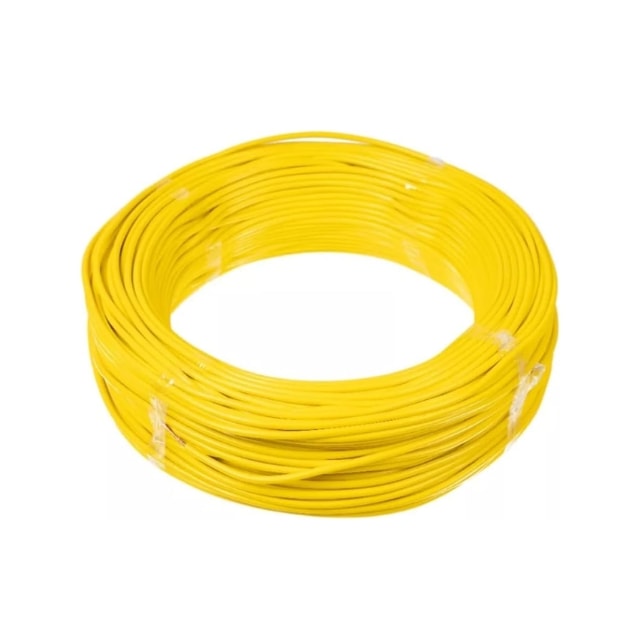 Metro de Cabo Flexível 2,5mm Amarelo 750V - Cobrecom Metro de Cabo Flexível 2,5mm Amarelo 750V - Cobrecom