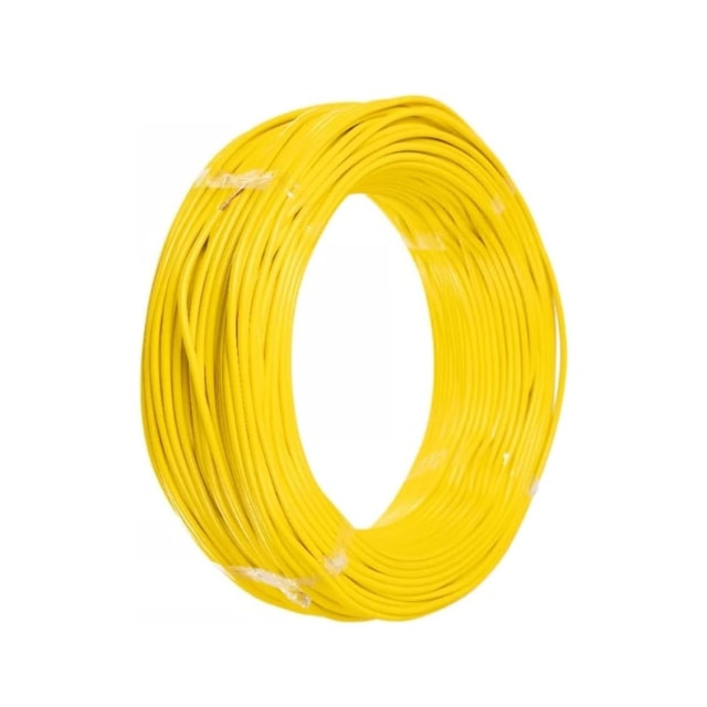 Metro de Cabo Flexível 2,5mm Amarelo 750V - Cobrecom Metro de Cabo Flexível 2,5mm Amarelo 750V - Cobrecom