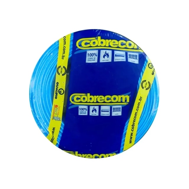 Metro de Cabo Flexível 2,5mm Azul 750V - Cobrecom Metro de Cabo Flexível 2,5mm Azul 750V - Cobrecom