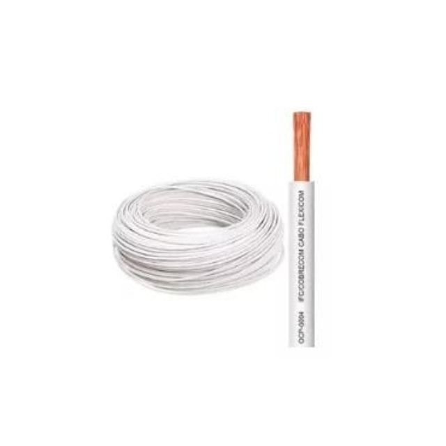 Metro de Cabo Flexível 2,5mm Branco 750V - Cobrecom Metro de Cabo Flexível 2,5mm Branco 750V - Cobrecom