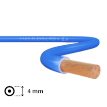Metro de Cabo Flexível 4mm Azul - SIL