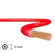 Metro de Cabo Flexível 4mm Vermelho - SIL