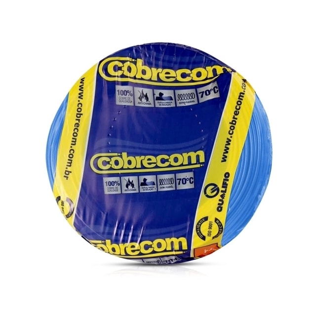 Metro de Cabo Flexível 6mm Azul 750V - Cobrecom Metro de Cabo Flexível 6mm Azul 750V - Cobrecom