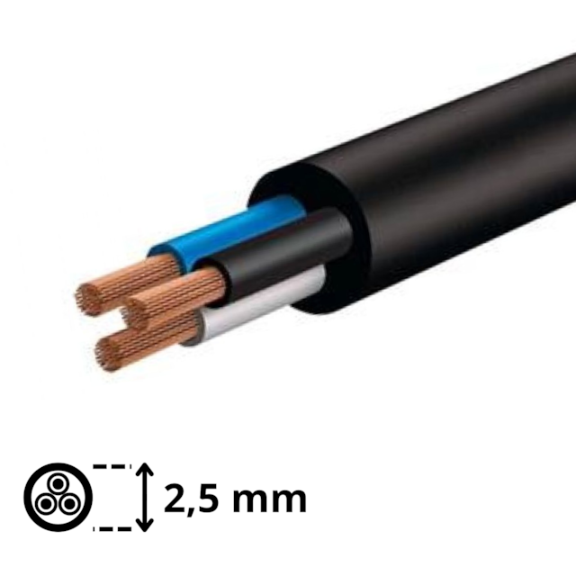 Metro de Cabo Flexível PP 3 x 2,5mm - Sil Metro de Cabo Flexível PP 3 x 2,5mm - Sil