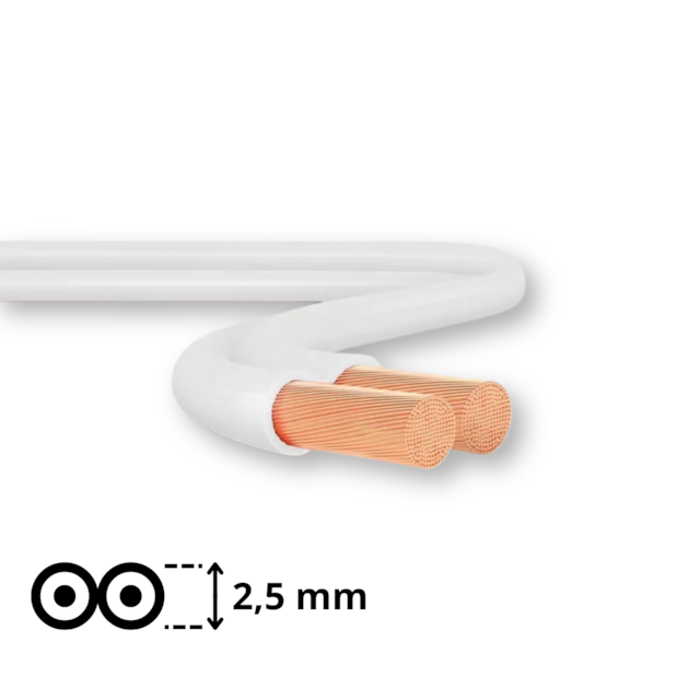 Metro de Cabo Paralelo 2 x 2,5mm Branco 300V - Sil