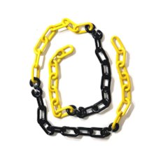 Metro de Corrente Plástica Pequena Amarela com Preto - PLASTCOR Metro de Corrente Plástica Pequena Amarela com Preto - PLASTCOR