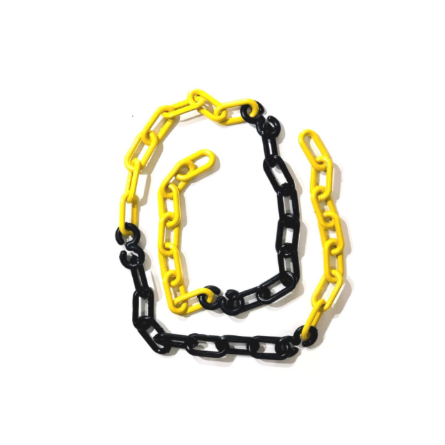 Metro de Corrente Plástica Pequena Amarela com Preto - PLASTCOR Metro de Corrente Plástica Pequena Amarela com Preto - PLASTCOR
